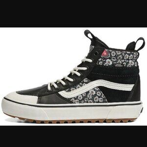 Vans SK-8 Hi MTE-2 Black Leather Floral Sneakers